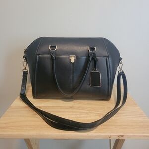 Target Black Faux Leather Handbag with Removable Shoulder Strap